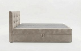 Pat boxspring tapitat DIRELIS TRINITY 140x200 cm bej Saltea: Saltea cu arcuri Bonell