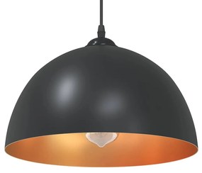 vidaXL Lămpi de suspendare 2 buc E27 Negru Ø 30 cm Metal