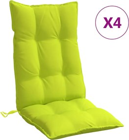 vidaXL Perne scaun cu spătar înalt, 4 buc, vernil, țesătură Oxford