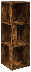 825828 vidaXL Dulap colțar, stejar fumuriu, 33x33x100 cm, lemn compozit