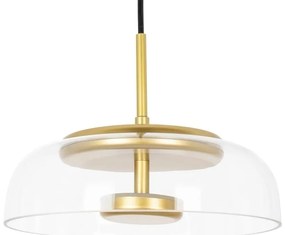 Lustra suspendata LED, Metal, Sticla, Eden