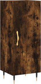 vidaXL Servantă, stejar fumuriu, 34,5x34x90 cm, lemn compozit