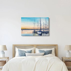Tablou - Plimbare cu barca, aquarel (90x60 cm)