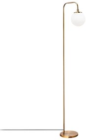 Lampadar alb/alămiu cu abajur din sticlă (înălțime 146 cm) Viran – Opviq lights