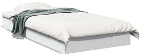 842063 vidaXL Cadru de pat, alb, 90x200 cm, lemn prelucrat