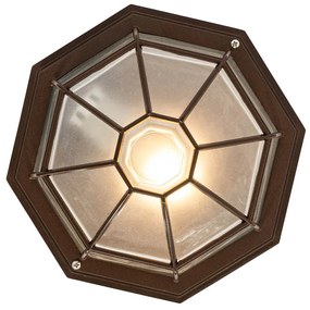 Plafonieră rustică maro rugină 26,5 IP44 - Bri