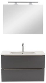 Mobilier complet de baie Vario Trim 80 alb-antracit