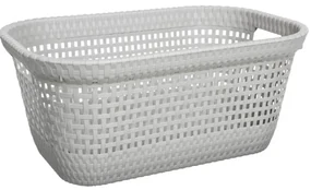 Cos de rufe Rattan Gri deschis, plastic, 60 x 40 x 26 cm, 45 litri