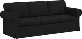 vidaXL Canapea Negru 215 x 82 x 80 cm țesătură