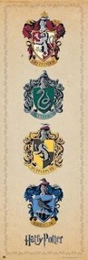 Poster Harry Potter - House Crests