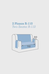 Husă Moorea pentru canapea cu doua locuri gri 110x50 cm
