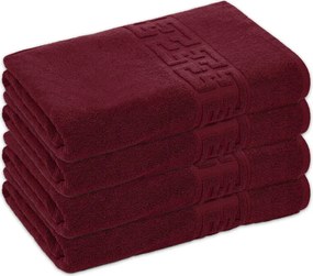 Set 4 Prosoape Baie Bumbac 100%, 550g/m², Greek