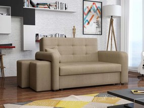 Canapea cu Taburete Candy II (crem). Promo -17%. 1121957