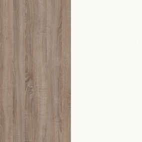 Set Bucatarie Ara, Stejar Sonoma Inchis/Alb, L 120 cm