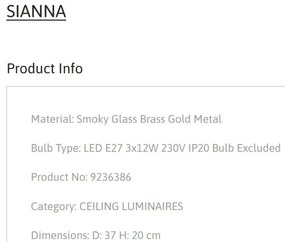 Plafoniera design modern SIANNA 3L