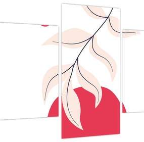 Tablou - Abstracție florală roz N⁰2 (90x60 cm)