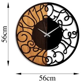 Ceas de perete d. 56 cm 1xAA lemn/metal