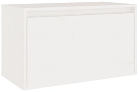813447 vidaXL Dulap de perete, alb, 60x30x35 cm, lemn masiv de pin