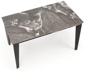 Masa extensibila Felix marmura gri/negru L141-201 cm