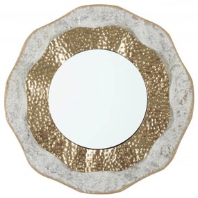 Oglinda decorativa aurie cu rama din metal, ∅ 54,5 cm, Shai Light Mauro Ferretti