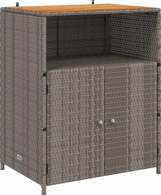 vidaXL Dulap cu raft Gri 70 x 50 x 87 cm Poliester și Rattan Roly