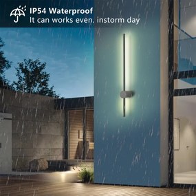 Brilagi - Aplică de perete LED pentru exterior AURA LED/12W/230V 3000K IP54 antracit