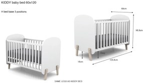 Pat copii PENTRU COPII KIDDY 60 X 120 CM ALB