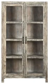 Vitrina, natur, din lemn reciclat, Willow