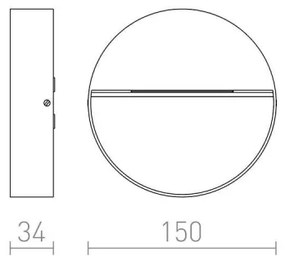 Aplică LED de exterior AQILA LED/6W/230V IP54 RED-Design Rendl-R12539