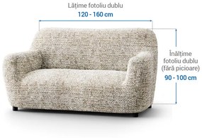 Huse bielastice GLORIA bej fotoliu dublu (l. 120 - 160 cm)