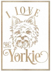 Tablouri   I Love My Dog   Gravate Laser cu Rasa Preferata
