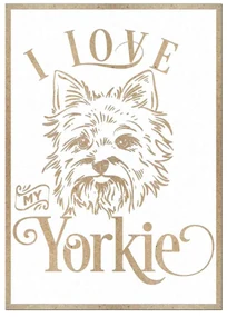 Tablouri   I Love My Dog   Gravate Laser cu Rasa Preferata
