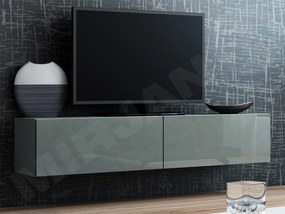 Masă TV/Dulap Zylia 140 (Gri + Gri lucios). 1053759