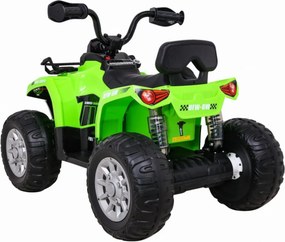 ATV Electric cu acumulator pentru copii NOVOKIDS™ Madness Quad PRO , Cu melodii si lumini, Lungime 100 cm, 3-8 ani , Max 30 kg , Roti EVA, 12V, Verde