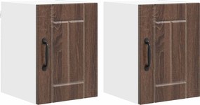 vidaXL Dulap de bucătărie 2 pcs Stejar închis 30 x 31 x 40 cm