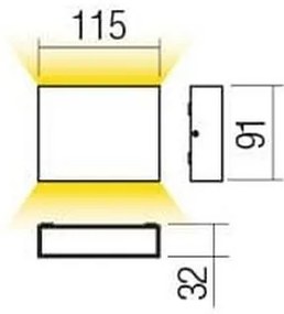 Aplică LED de exterior KAMAL LED/4,4W/230V 3000K IP54 maro Redo 90377