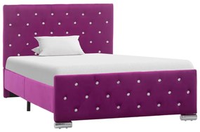 286818 vidaXL Cadru de pat, violet, 100 x 200 cm, catifea