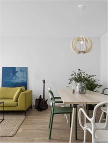 Pendul design modern OTTOLINE alb, natural