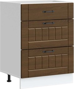 vidaXL Dulap de bază de bucătărie „Lucca” din lemn de stejar maro