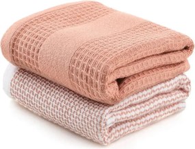 Set 2 prosoape baie BETTY, somon, bumbac, 40x60 cm