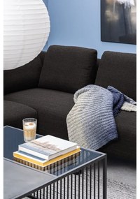 Măsuță de cafea neagră cu blat din sticlă 80x80 cm Strington – Actona