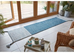 Covor din lână Flair Rugs Anu, 60 x 200 cm, albastru