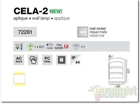 Aplica de perete exterior IP44 Cela-2 72281