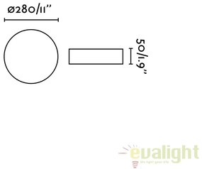 Plafoniera LED dimabila pentru BAIE IP54 ZON 28cm 63291