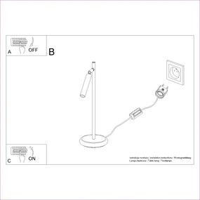 Lampă de masă Sollux SL.1470 PASTELO 1xG9/8W/230V auriu
