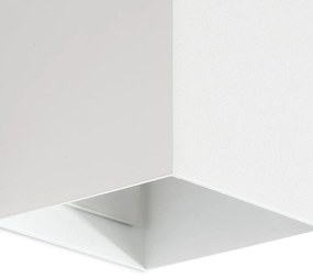 Aplica perete aluminiu alb, 2xGU10, LUNE square