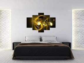 Tabloul abstract cu bile galbene (150x105 cm)