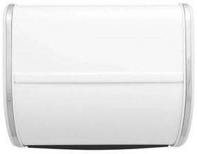 Cutie pentru paine Brabantia Roll Top 1003254, 11 l, 31.6x26.5 cm, Structura speciala, Alb/Inox