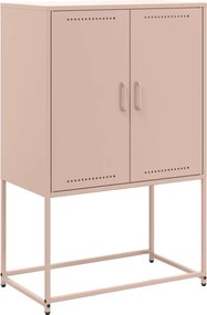 vidaXL Dulap înalt, roz, 68,5x38,5x107 cm, oțel