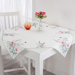 decoDoma Față de masă brodată FLORI ROZ 85 x 85 cm